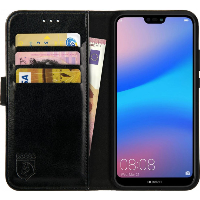 Rosso Element PU Θήκη Πορτοφόλι Huawei P20 Lite - Black