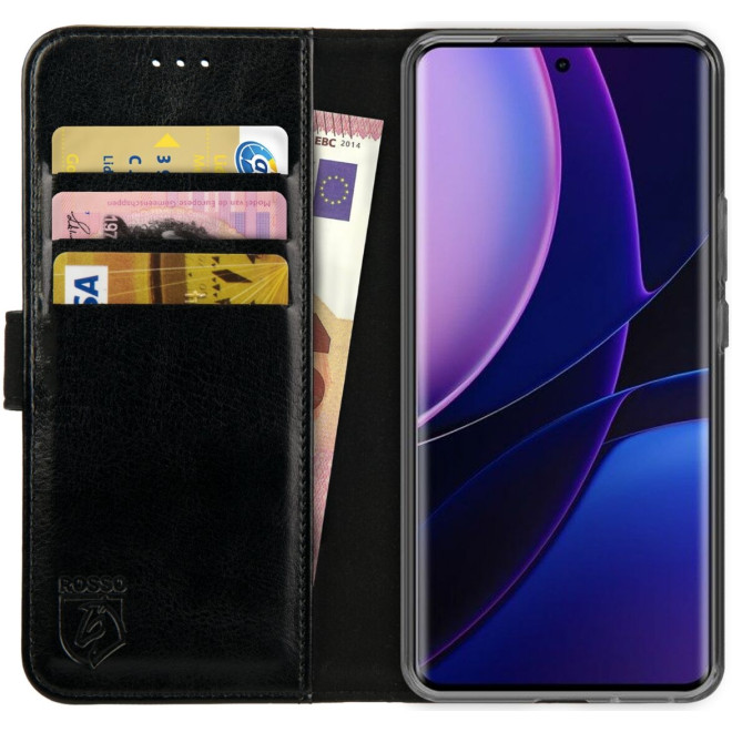 Rosso Element PU Θήκη Πορτοφόλι Motorola Edge 40 - Black