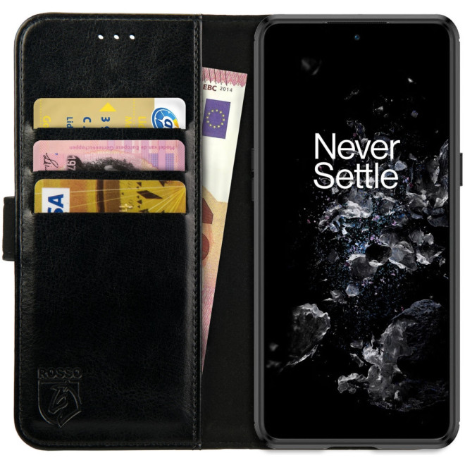 Rosso Element PU Θήκη Πορτοφόλι OnePlus 10T - Black