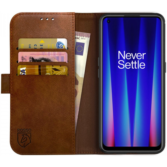 Rosso Element PU Θήκη Πορτοφόλι OnePlus Nord CE 2 5G - Brown