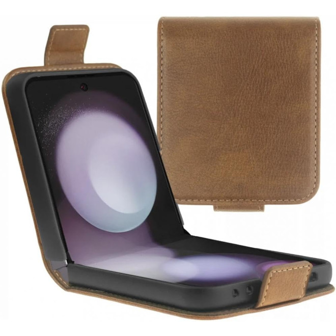 Rosso Element PU Θήκη Πορτοφόλι Samsung Galaxy Z Flip5 - Brown