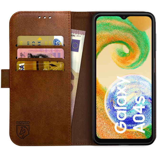 Rosso Element PU Θήκη Πορτοφόλι Samsung Galaxy A04s - Brown