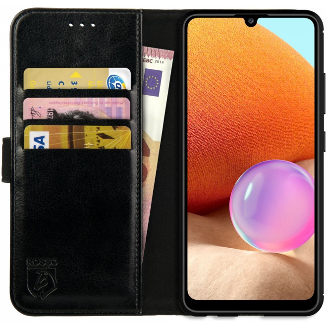 Rosso Element PU Θήκη Πορτοφόλι Samsung Galaxy A32 4G - Black