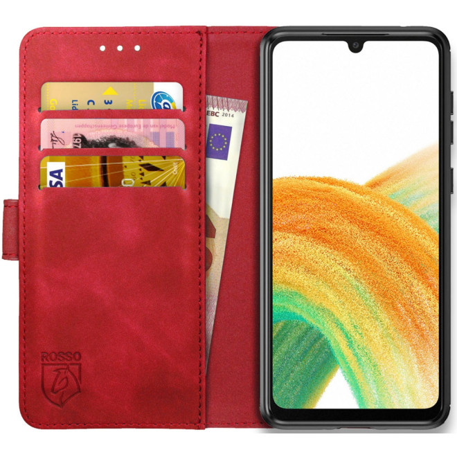 Rosso Element PU Θήκη Πορτοφόλι Samsung Galaxy A33 5G - Red