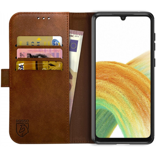 Rosso Element PU Θήκη Πορτοφόλι Samsung Galaxy A33 5G - Brown