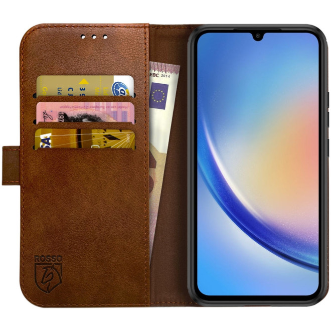 Rosso Element PU Θήκη Πορτοφόλι Samsung Galaxy A34 - Brown