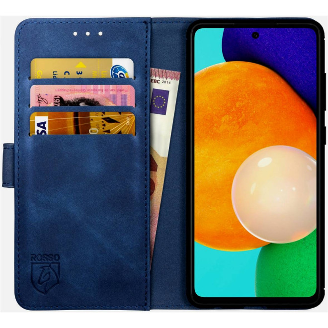 Rosso Element PU Θήκη Πορτοφόλι Samsung Galaxy A52 / A52s 5G - Blue