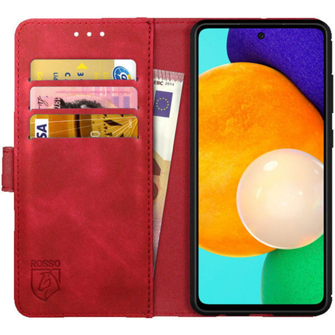 Rosso Element PU Θήκη Πορτοφόλι Samsung Galaxy A52 / A52s 5G - Red