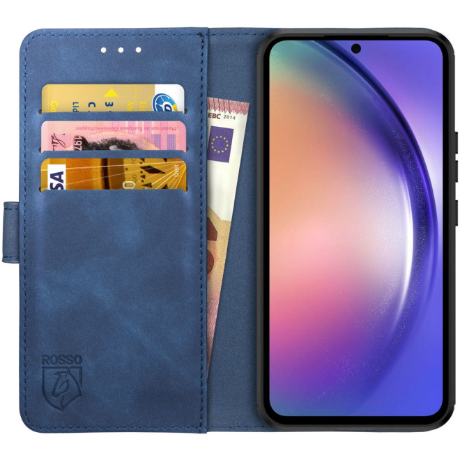 Rosso Element PU Θήκη Πορτοφόλι Samsung Galaxy A54 - Blue