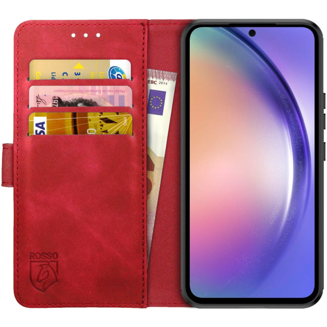 Rosso Element PU Θήκη Πορτοφόλι Samsung Galaxy A54 - Red