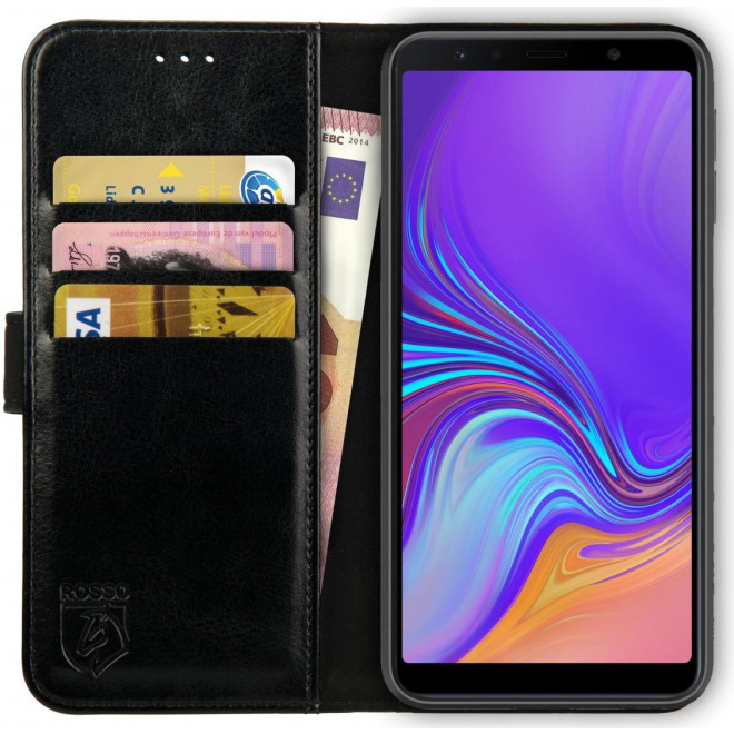 Rosso Element PU Θήκη Πορτοφόλι Samsung Galaxy A7 2018 - Black