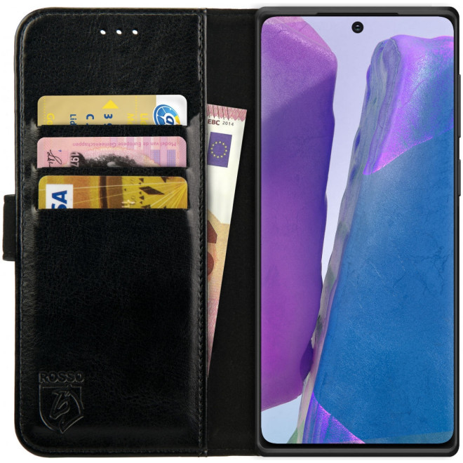 Rosso Element PU Θήκη Πορτοφόλι Samsung Galaxy Note 20 - Black