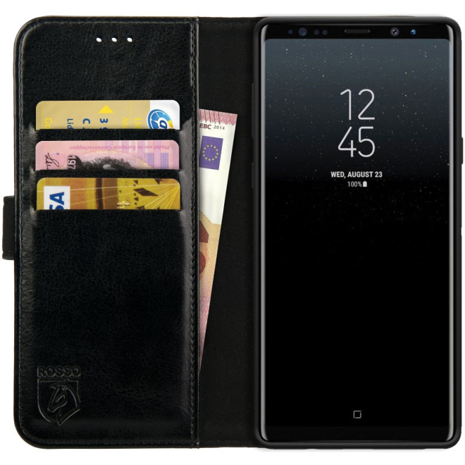 Rosso Element PU Θήκη Πορτοφόλι Samsung Galaxy Note 9 - Black