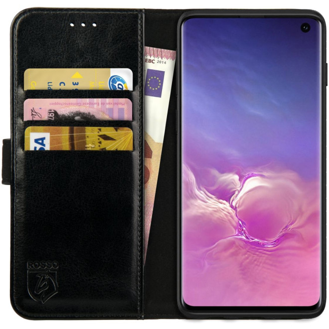 Rosso Element PU Θήκη Πορτοφόλι Samsung Galaxy S10 - Black