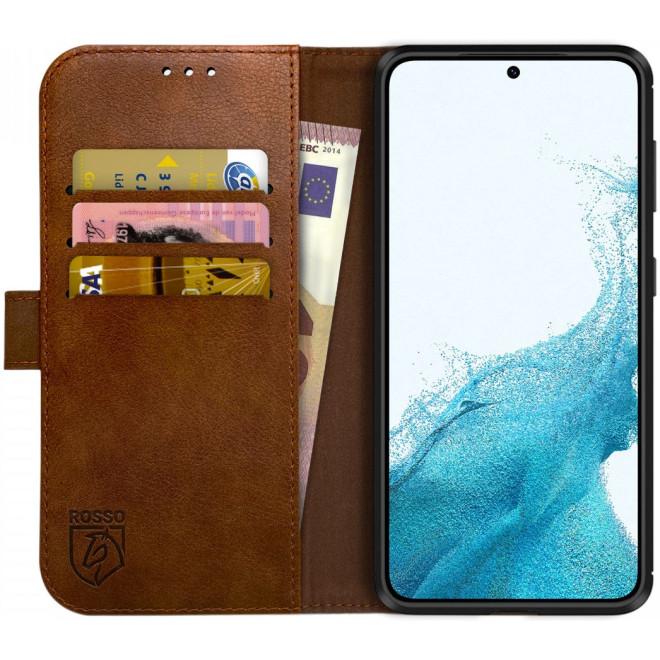 Rosso Element PU Θήκη Πορτοφόλι Samsung Galaxy S22 5G - Brown
