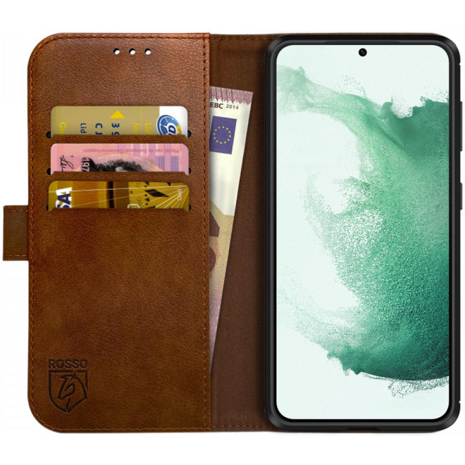 Rosso Element PU Θήκη Πορτοφόλι Samsung Galaxy S22 Plus 5G - Brown