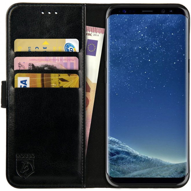 Rosso Element PU Θήκη Πορτοφόλι Samsung Galaxy S8 Plus - Black