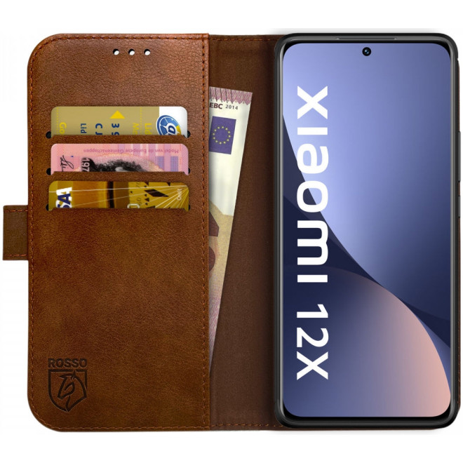 Rosso Element PU Θήκη Πορτοφόλι Xiaomi 12 / 12X - Brown