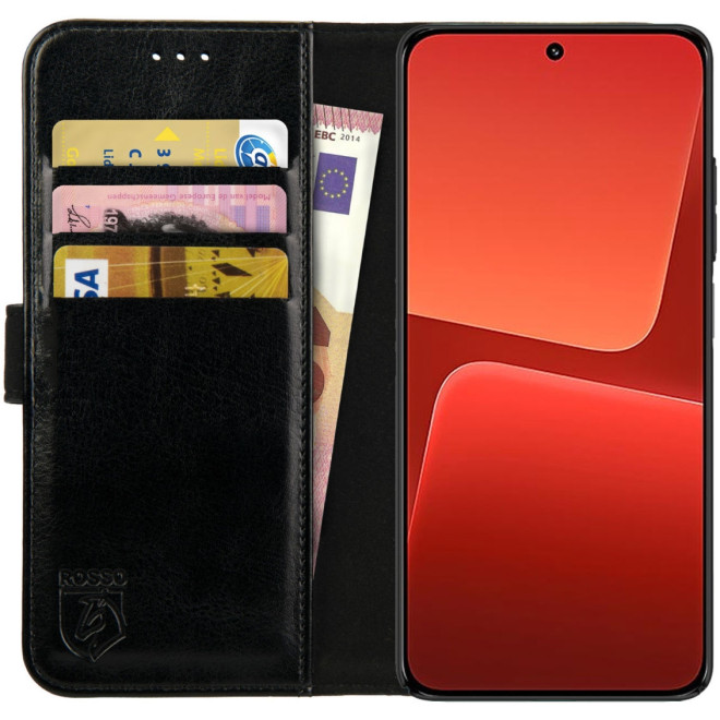 Rosso Element PU Θήκη Πορτοφόλι Xiaomi 13 - Black