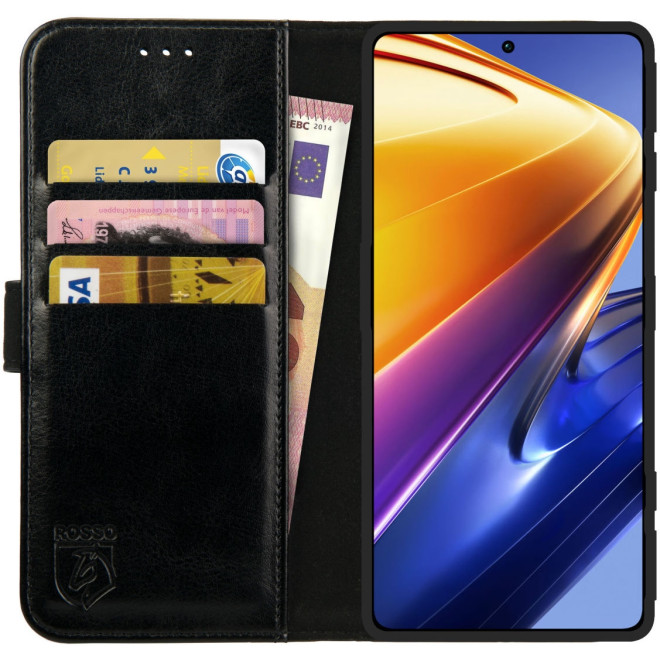 Rosso Element PU Θήκη Πορτοφόλι Xiaomi Poco F4 GT - Black
