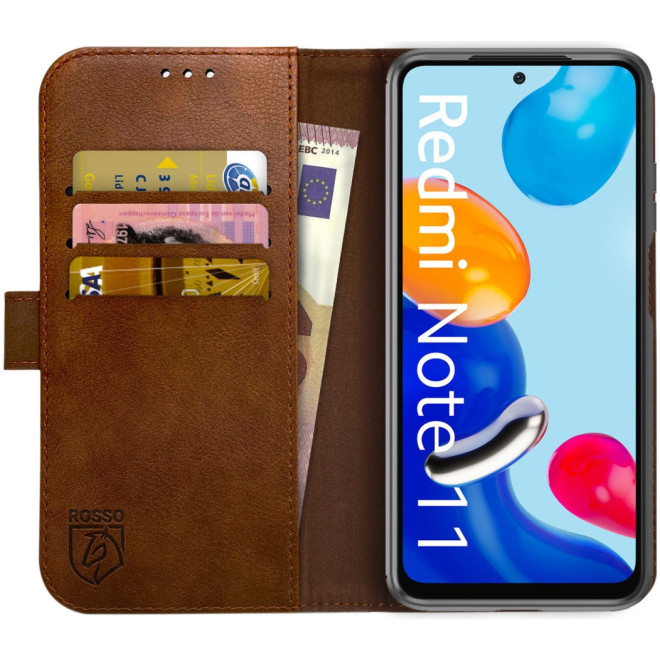 Rosso Element PU Θήκη Πορτοφόλι Xiaomi Redmi Note 11 / 11S - Brown