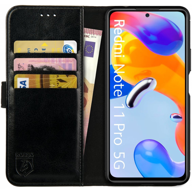 Rosso Element PU Θήκη Πορτοφόλι Xiaomi Redmi Note 11 Pro / Redmi Note 12 Pro 4G - Black