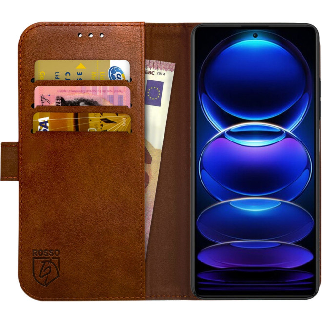 Rosso Element PU Θήκη Πορτοφόλι Xiaomi Redmi Note 12 Pro 5G - Brown
