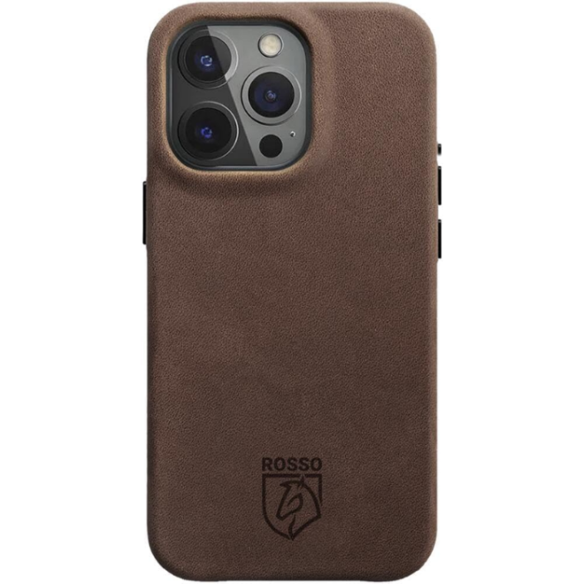 Rosso Elite Back Cover - Δερμάτινη Θήκη MagSafe - Apple iPhone 15 Pro - Brown