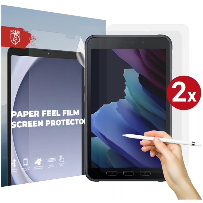 Rosso Paper Feel Film Screen Protector - Μεμβράνη Προστασίας Οθόνης - Samsung Galaxy Tab Active 3 8.0" 2020 - 2 Τεμάχια - Clear
