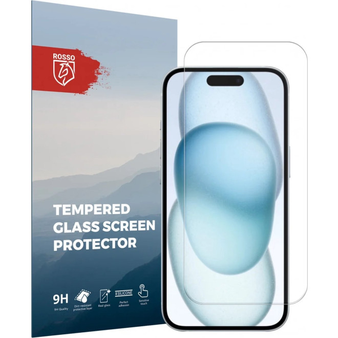 Rosso Tempered Glass - Αντιχαρακτικό Προστατευτικό Γυαλί Οθόνης Apple iPhone 15 - Clear 