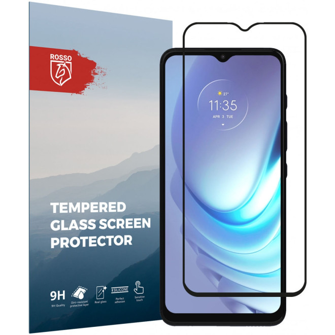 Rosso Tempered Glass - FullFace Αντιχαρακτικό Προστατευτικό Γυαλί Οθόνης Motorola Moto G50 5G / G50 4G - Black