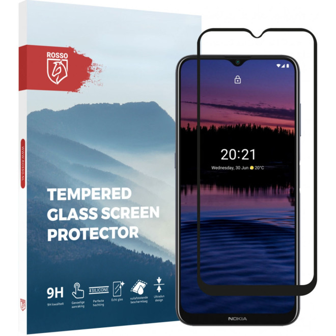 Rosso Tempered Glass - FullFace Αντιχαρακτικό Προστατευτικό Γυαλί Οθόνης Nokia G20 / G10 - Black