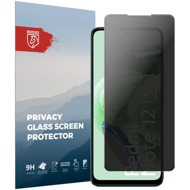 Rosso Tempered Glass Privacy - Αντιχαρακτικό Γυαλί Προστασίας Απορρήτου Οθόνης Xiaomi Redmi Note 12 5G / Poco X5
