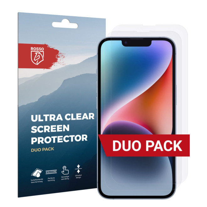 Rosso Ultra Clear Screen Protector - Μεμβράνη Προστασίας Οθόνης - Apple iPhone 14 - 2 Τεμάχια