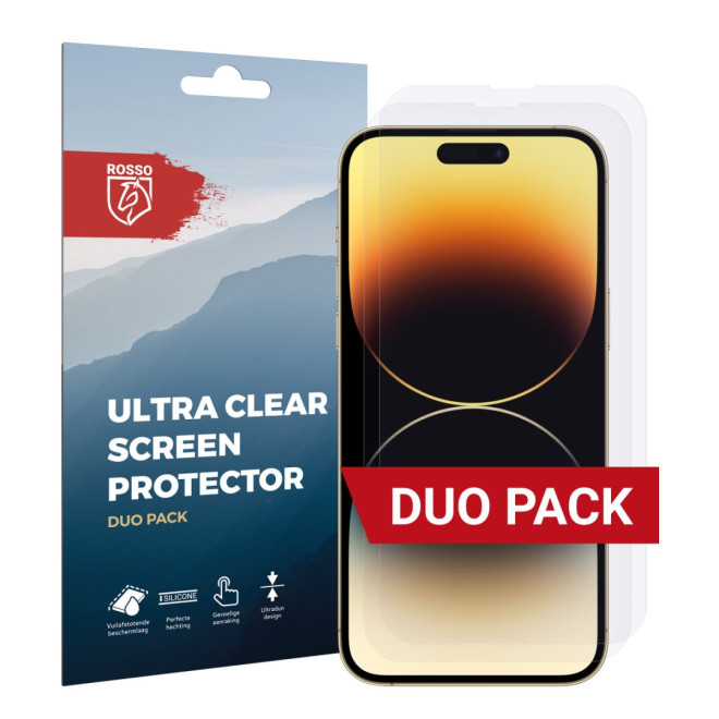 Rosso Ultra Clear Screen Protector - Μεμβράνη Προστασίας Οθόνης - Apple iPhone 14 Pro Max - 2 Τεμάχια