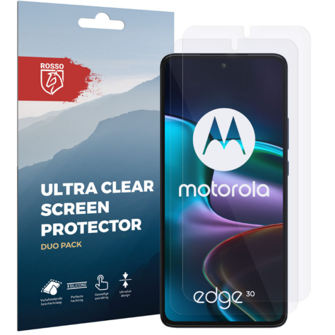 Rosso Ultra Clear Screen Protector - Μεμβράνη Προστασίας Οθόνης - Motorola Edge 30 - 2 Τεμάχια