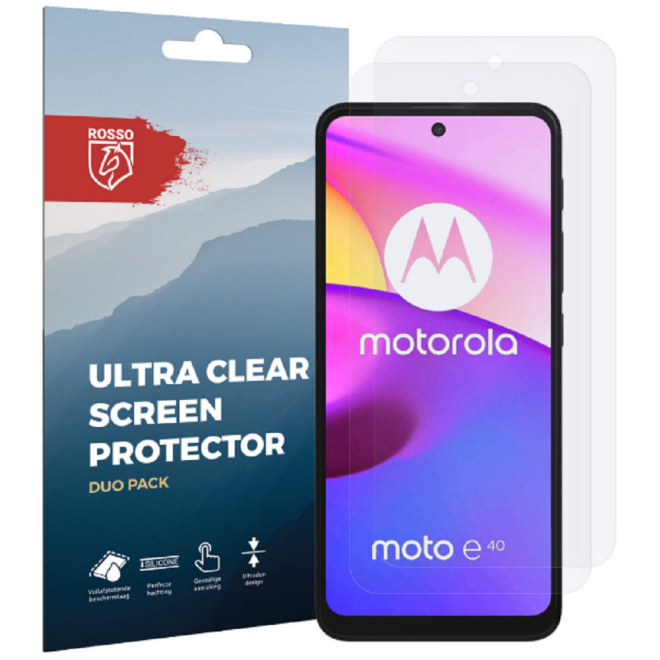 Rosso Ultra Clear Screen Protector - Μεμβράνη Προστασίας Οθόνης - Motorola Moto E40 / E30 - 2 Τεμάχια