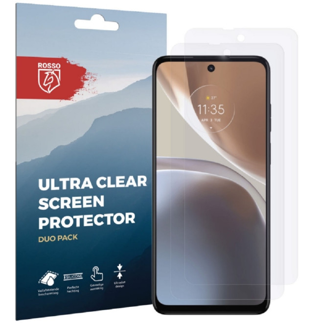Rosso Ultra Clear Screen Protector - Μεμβράνη Προστασίας Οθόνης - Motorola Moto G32 - 2 Τεμάχια