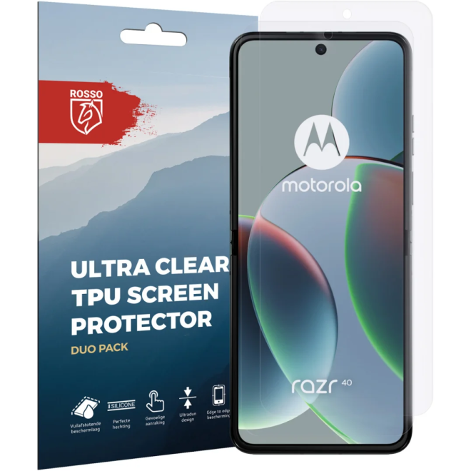 Rosso Ultra Clear Screen Protector - Μεμβράνη Προστασίας Οθόνης - Motorola Razr 40 - 2 Τεμάχια