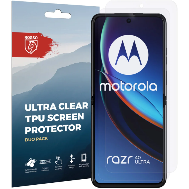 Rosso Ultra Clear Screen Protector - Μεμβράνη Προστασίας Οθόνης - Motorola Razr 40 Ultra - 2 Τεμάχια