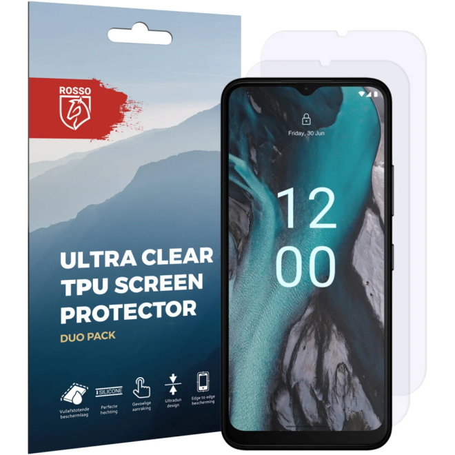 Rosso Ultra Clear Screen Protector - Μεμβράνη Προστασίας Οθόνης - Nokia C22 - 2 Τεμάχια