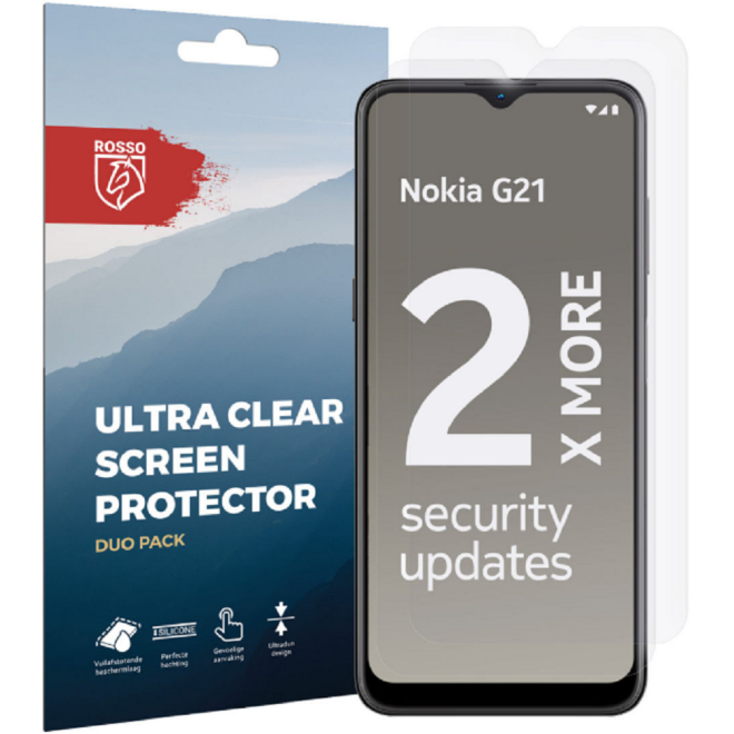 Rosso Ultra Clear Screen Protector - Μεμβράνη Προστασίας Οθόνης - Nokia G21 / G11 - 2 Τεμάχια