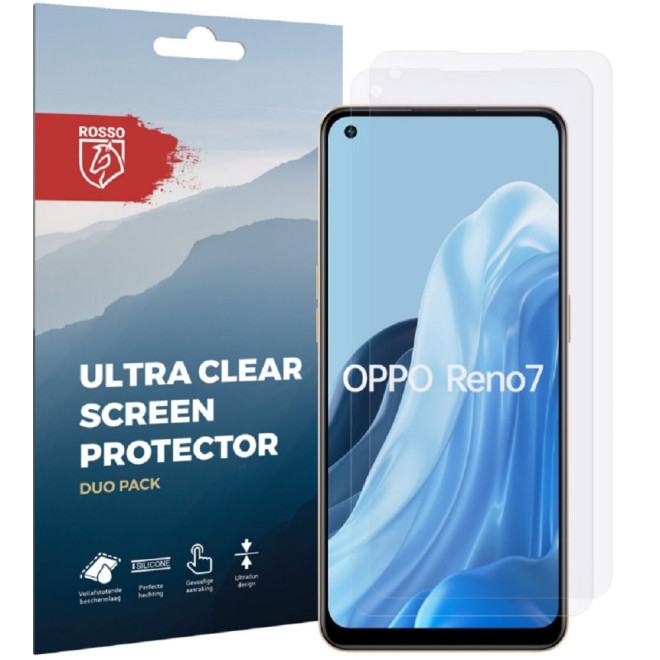 Rosso Ultra Clear Screen Protector - Μεμβράνη Προστασίας Οθόνης - Oppo Reno7 - 2 Τεμάχια