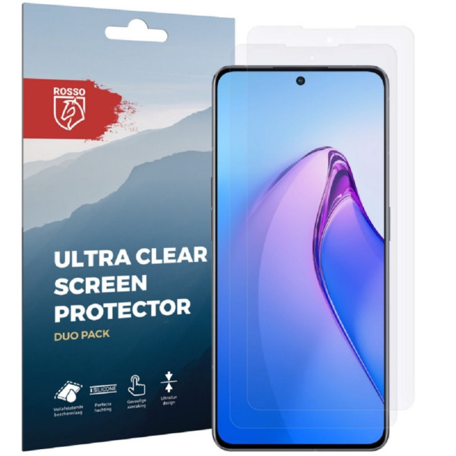 Rosso Ultra Clear Screen Protector - Μεμβράνη Προστασίας Οθόνης - Oppo Reno8 Pro - 2 Τεμάχια