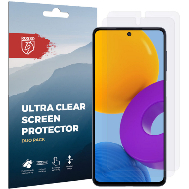 Rosso Ultra Clear Screen Protector - Μεμβράνη Προστασίας Οθόνης - Samsung Galaxy M52 5G - 2 Τεμάχια