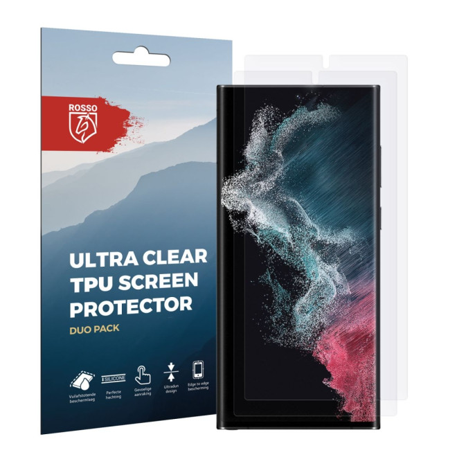 Rosso Ultra Clear Screen Protector - Μεμβράνη Προστασίας Οθόνης - Samsung Galaxy S22 Ultra 5G - 2 Τεμάχια