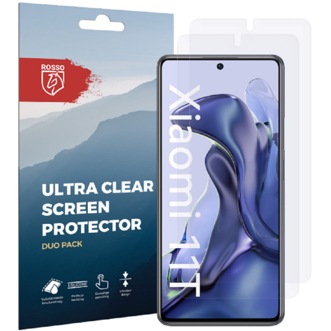 Rosso Ultra Clear Screen Protector - Μεμβράνη Προστασίας Οθόνης - Xiaomi 11T / 11T Pro - 2 Τεμάχια