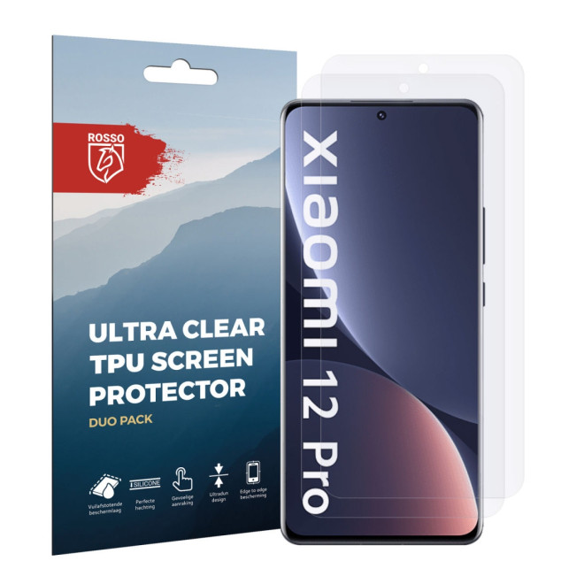 Rosso Ultra Clear Screen Protector - Μεμβράνη Προστασίας Οθόνης - Xiaomi 12 Pro - 2 Τεμάχια