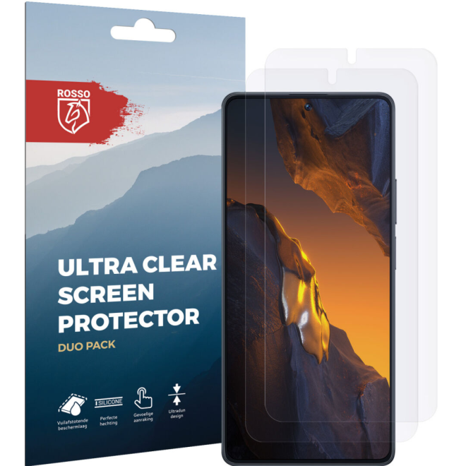Rosso Ultra Clear Screen Protector - Μεμβράνη Προστασίας Οθόνης - Xiaomi Poco F5 - 2 Τεμάχια