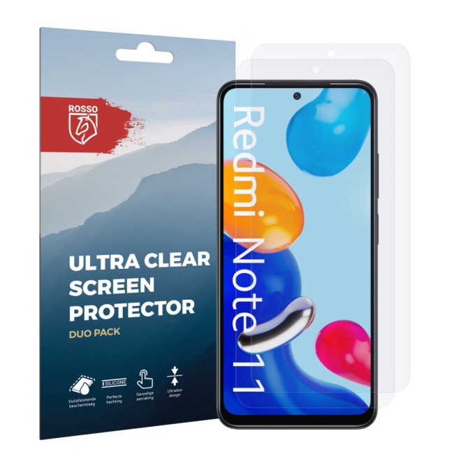 Rosso Ultra Clear Screen Protector - Μεμβράνη Προστασίας Οθόνης - Xiaomi Redmi Note 11 4G / Redmi Note 11S 4G - 2 Τεμάχια